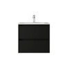Santa Nova Waschtisch mit Unterschrank 60cm, Schwarz Satin