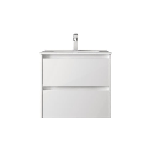 Santa Nova Waschtisch mit Unterschrank 60cm, Weiß Hochglanz