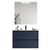 Santa Nova Set aus Waschtisch, Unterschrank und LED-Spiegel, 80cm, Blau Satin