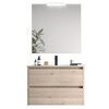 Santa Nova Set aus Waschtisch, Unterschrank und LED-Spiegel, 80cm, Nature