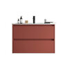 Santa Nova Waschtisch mit Unterschrank 80cm, Rot Satin