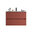 Santa Nova Waschtisch mit Unterschrank 80cm, Rot Satin
