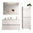 Santa Nova Komplett Set Waschplatz Spiegel und Hochschrank 100cm
