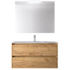 Santa Nova Set aus Waschtisch, Unterschrank und LED-Spiegel, 100cm, Eiche Afrika