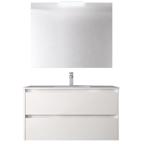 Santa Nova Set aus Waschtisch, Unterschrank und LED-Spiegel, 100cm, 10 Farbvarianten