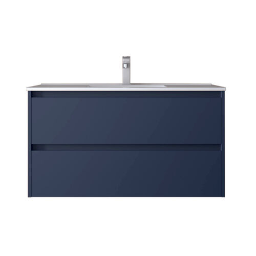 Santa Nova Waschtisch mit Unterschrank 100cm, Blau Satin