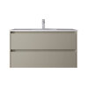 Santa Nova Waschtisch mit Unterschrank 100cm, Grau Satin
