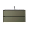 Santa Nova Waschtisch mit Unterschrank 100cm, Grün Satin