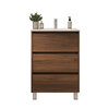Santa Nova Badmöbel-Set Waschtisch mit Unterschrank bodenstehend 60cm, Nussbaum