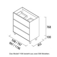Salgar Eco Arenys Set Waschtisch mit Unterschrank ...