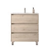 Santa Nova Badmöbel-Set Waschtisch mit Unterschrank bodenstehend 80cm, Nature