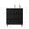 Santa Nova Badmöbel-Set Waschtisch mit Unterschrank bodenstehend 80cm, Schwarz Satin