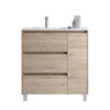 Santa Nova Waschtisch mit Unterschrank bodenstehend  mit Ablage rechts, 90cm, Nature
