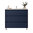 Santa Nova Badmöbel-Set Waschtisch mit Unterschrank bodenstehend 100cm, Blau Satin