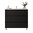 Santa Nova Badmöbel-Set Waschtisch mit Unterschrank bodenstehend 100cm, Schwarz Satin