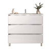 Santa Nova Badmöbel-Set Waschtisch mit Unterschrank bodenstehend 100cm, Weiß Satin