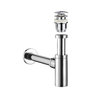 Salgar Siphon SMART mit Clickerabfluss, Messing verchromt