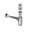 Santa Flaschensiphon mit Clickerabfluss, Messing verchromt