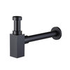 MARIL Designsiphon, eckig, Siphon, Abfluss, Schwarz matt
