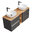 Novad MDF Waschtischplatte Wildeiche 140 x 2,5 x 46cm