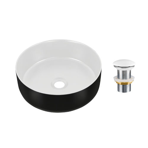 Novad FINE Aufsatzwaschtisch und Klicker aus Keramik 36 x 36 x 13 cm