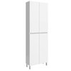 Santa Extensio Hochschrank 4 Türen, 60 x 180 x 24cm, Weiß Satin