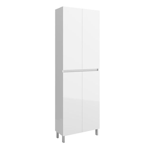 Santa Extensio Hochschrank 4 Türen, 60 x 180 x 24cm, Weiß Hochglanz