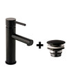 AMF Waschtischarmatur, Standard, Höhe 21,6cm, Schwarz matt