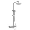 Salgar CALGARY Duschsystem mit Regenbrause, Handbrause und Wasserhahn, Schwarz-matt