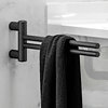 ERLAU Handtuchhalter 2-armig, schwenkbar, schwarz matt 40cm