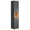 Novad Viken Hoschrank mit 2 Türen, 37 x 185 x 33cm, Schwarz-Grau