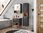 Novad Viken Waschtisch mit Unterschrank 80 x 57 x 46cm, Schwarz-Grau