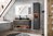 Novad Viken Waschtischunterschrank 120 x 57 x 46cm, Grau-Schwarz