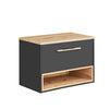 Novad Viken Waschtischplatte mit Unterschrank 80 x 57 x 46cm, Schwarz-Grau