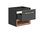 Novad Viken Waschtischunterschrank 80 x 57 x 46cm, Schwarz-Grau