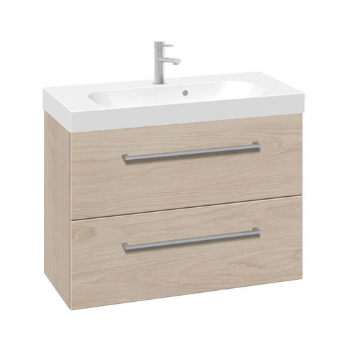Scanbad Multo Waschtisch Uno 60-80cm mit 2 Schubladen, Weißulme