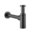 Avenarius Designsiphon, rund, Siphon, Abfluss, Schwarz matt