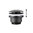 Avenarius Schaftventil, Click-Clak Ablauf, Pop-Up Ablaufgarnitur, rund, Schwarz matt