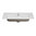 Novad SING Waschtisch Keramik, 61 x 1,7 x 46 cm, Weiß