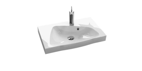 Scanbad Multo Waschtisch Ludo 60cm Marmorguss-Weiß