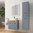Salgar Renoir Unterschrank mit Waschtisch und Spiegel - Blue Fog, Hellblau - 60cm