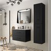 Salgar Renoir Unterschrank mit Waschtisch - Schwarz - 80cm