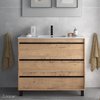 Salgar Attila Set Waschtisch mit Unterschrank 100cm, Eiche Ostippo