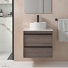 Salgar Attila Set Aufsatzbecken mit Unterschrank 60cm, Eiche Eternity