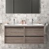 Salgar Attila Set Doppelwaschtisch mit Unterschrank 120cm, Eiche Eternity