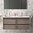 Salgar Attila Set Doppelwaschtisch mit Unterschrank 120cm, Eiche Eternity