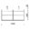 Salgar Attila Set Doppelwaschtisch mit Unterschrank 120cm, Eiche Eternity