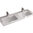 Salgar Attila Set Doppelwaschtisch mit Unterschrank 120cm, Eiche Ostippo