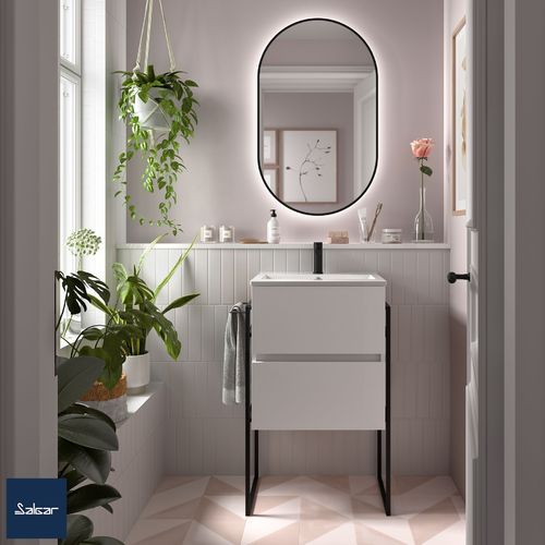 Salgar Fussion Line F40 Unterschrank 50cm, Weiß-Glänzend