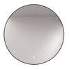 Salgar GLOBE LED-Spiegel rund mit Alu-Rahmen schawrz-matt, 100cm